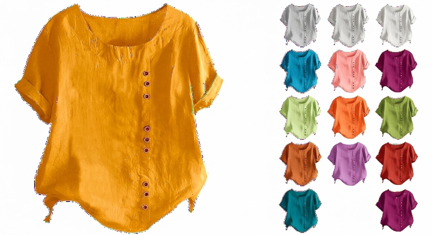 drapierte Bluse mit Schlitz content image