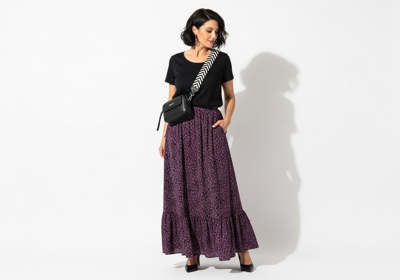 Cape-Rock-Kurs mit Taschen ohne Muster content image