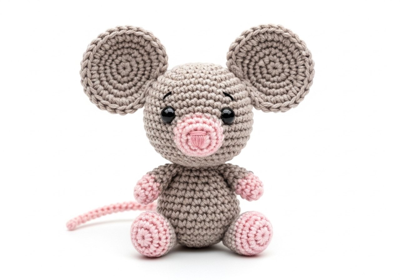 Amigurumi Maus häkeln – kostenloser Download content image