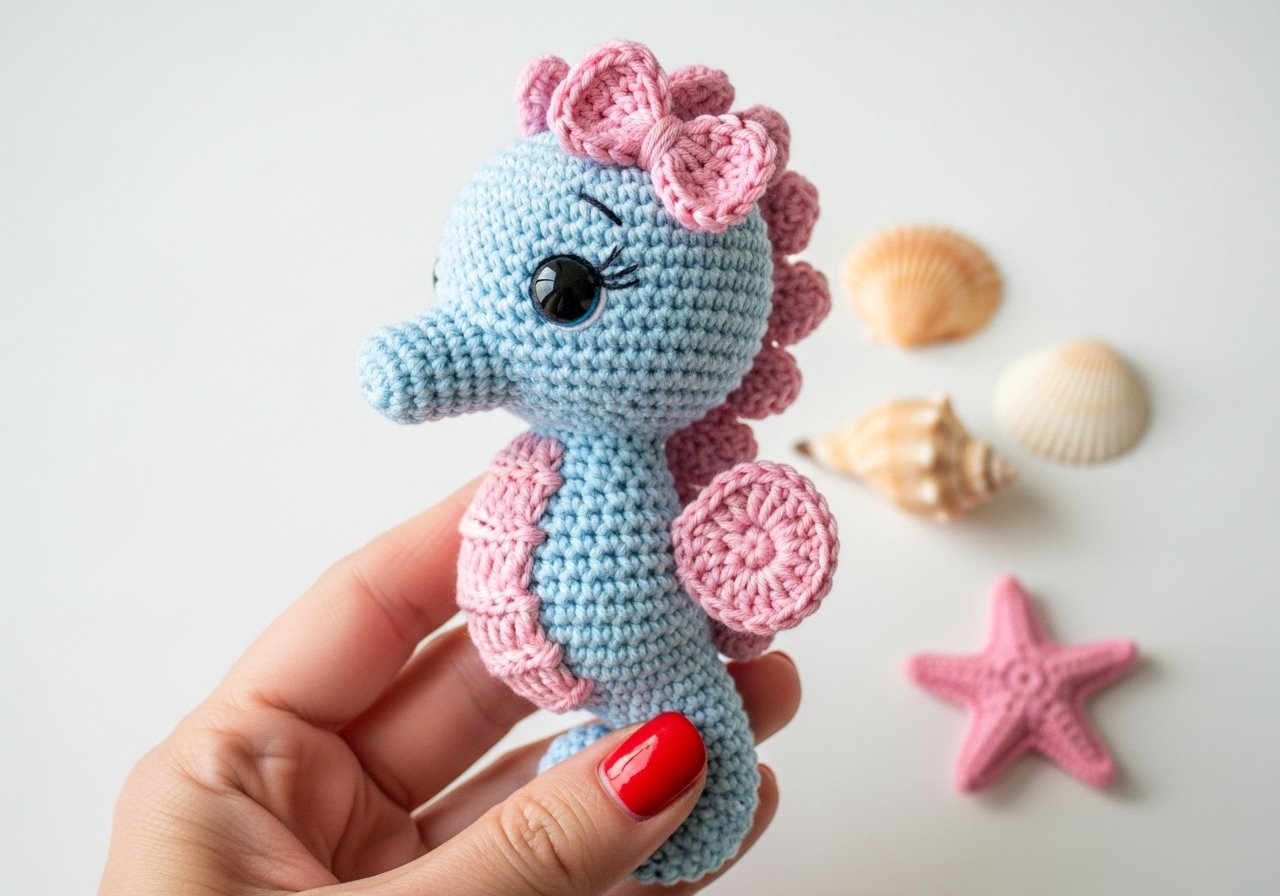 Amigurumi Seepferdchen häkeln – einfache Gratis Anleitung content image