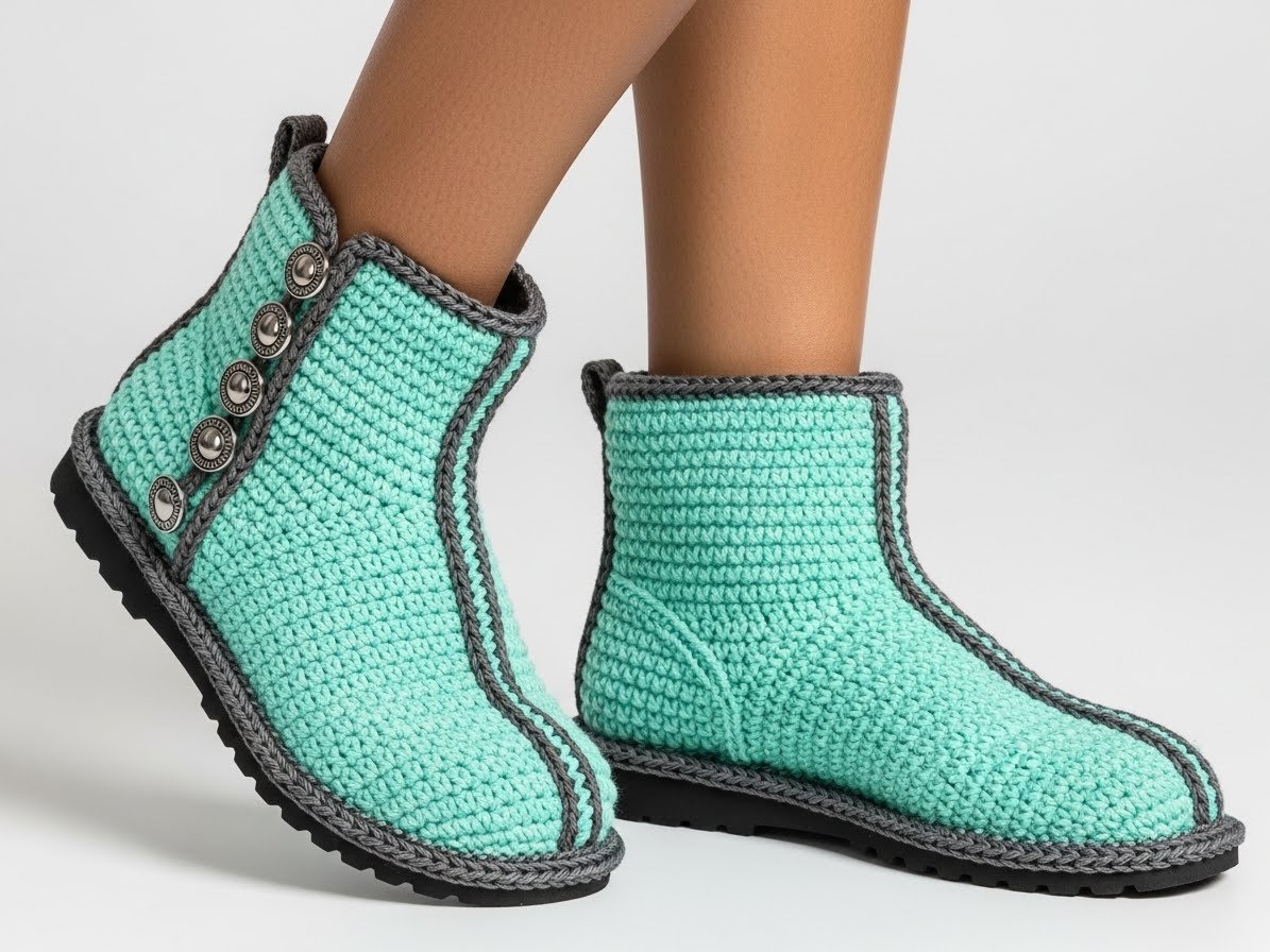 Pantoffeln häkeln – einfache Gratis Anleitung content image