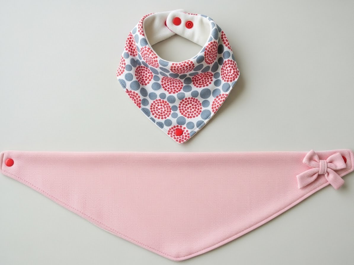 Dreieckstuch (Baby Halstuch) nähen – Schnittmuster & Leitung content image