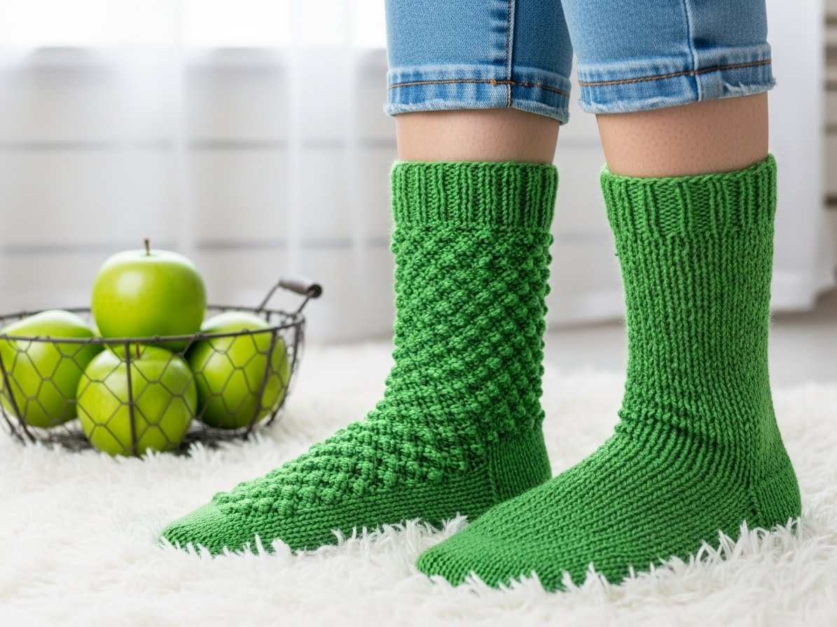 Socken häkeln – einfache Gratis Anleitung content image
