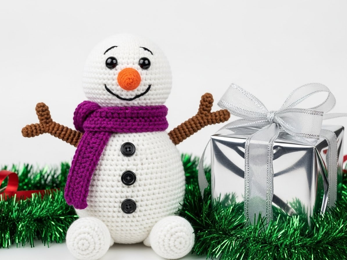 Amigurumi Schneemann häkeln – einfache Gratis Anleitung content image
