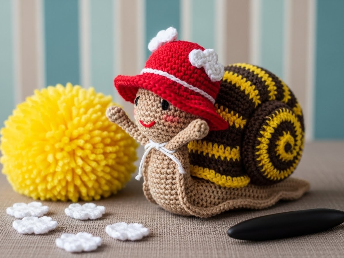 Schnecke häkeln – Kostenlose einfache Anleitung content image