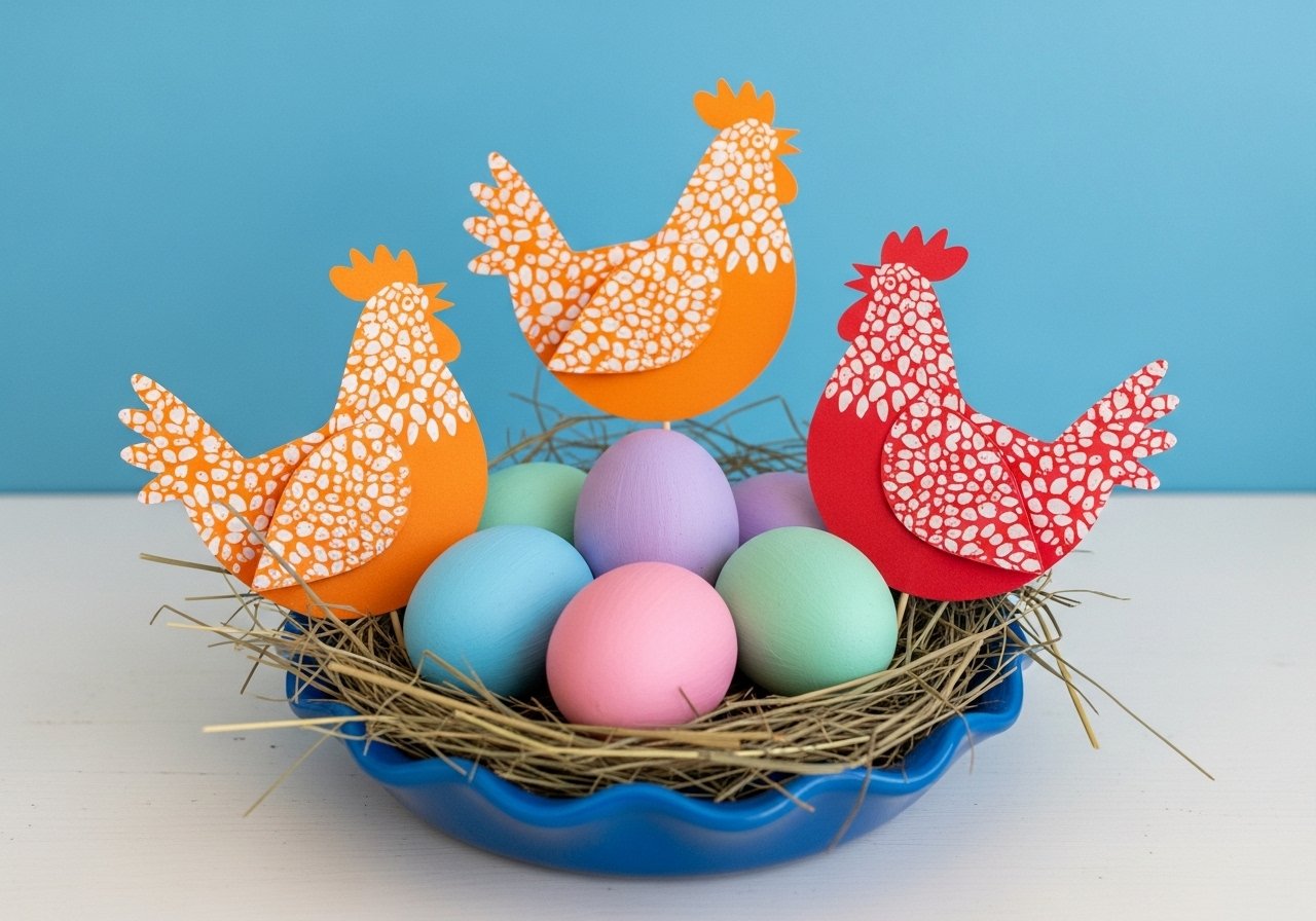 Hühner basteln – Kostenlose einfache Anleitung content image