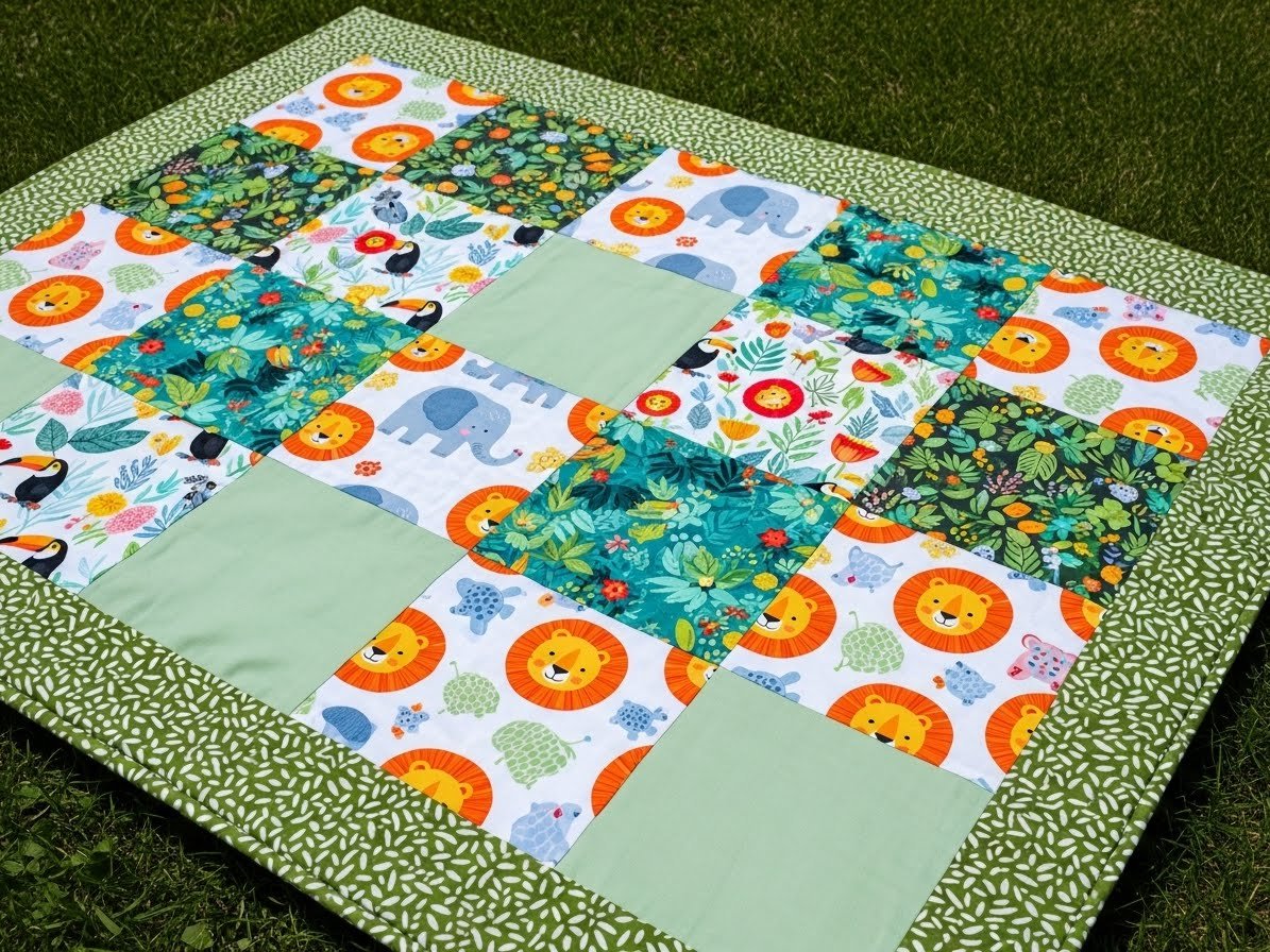 Babydecke nähen – Kostenlose Anleitung & Schnittmuster content image