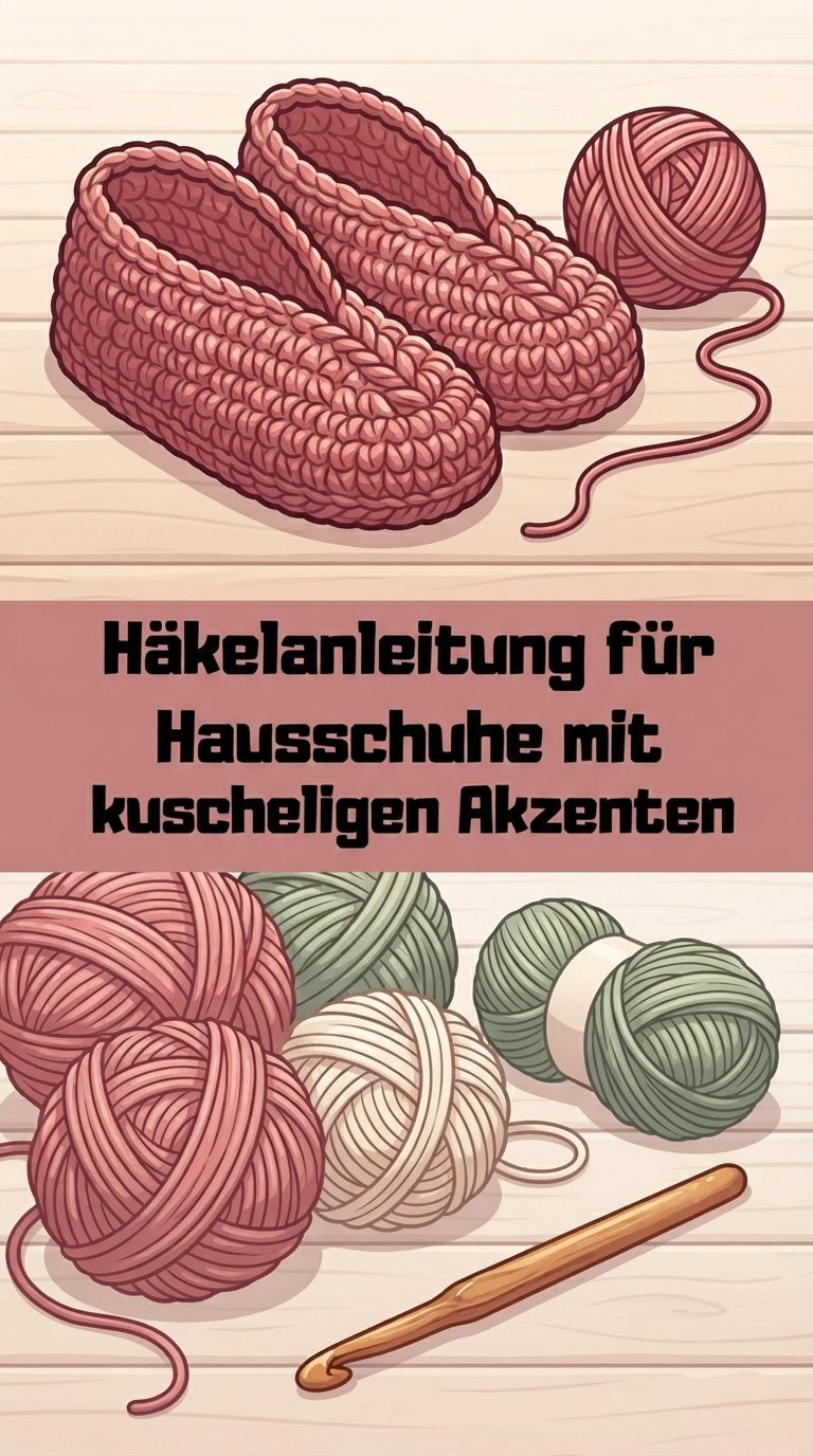 Häkelanleitung für Hausschuhe mit kuscheligen Akzenten content image
