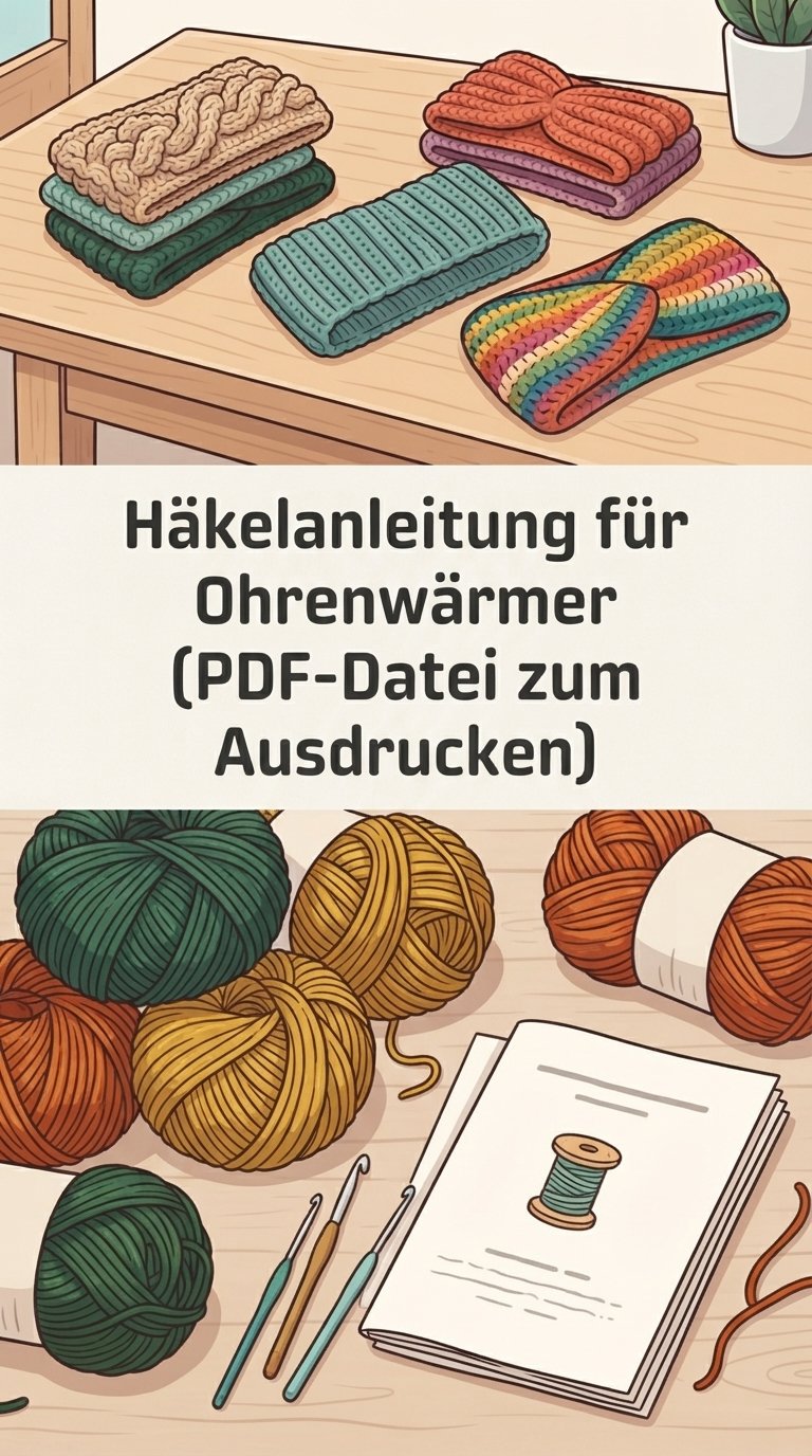 Häkelanleitung für Ohrenwärmer (PDF-Datei zum Ausdrucken) content image