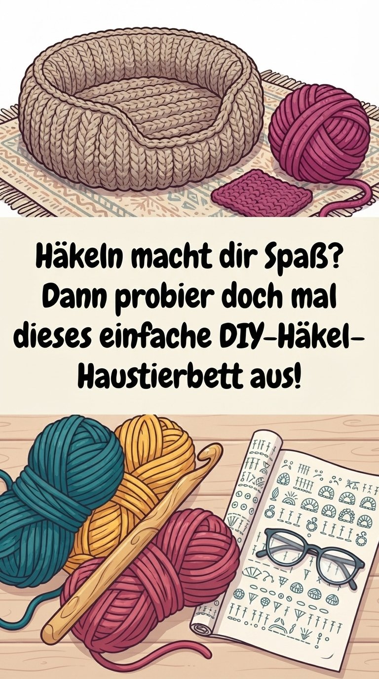 Häkeln macht dir Spaß? Dann probier doch mal dieses einfache DIY-Häkel-Haustierbett aus! content image