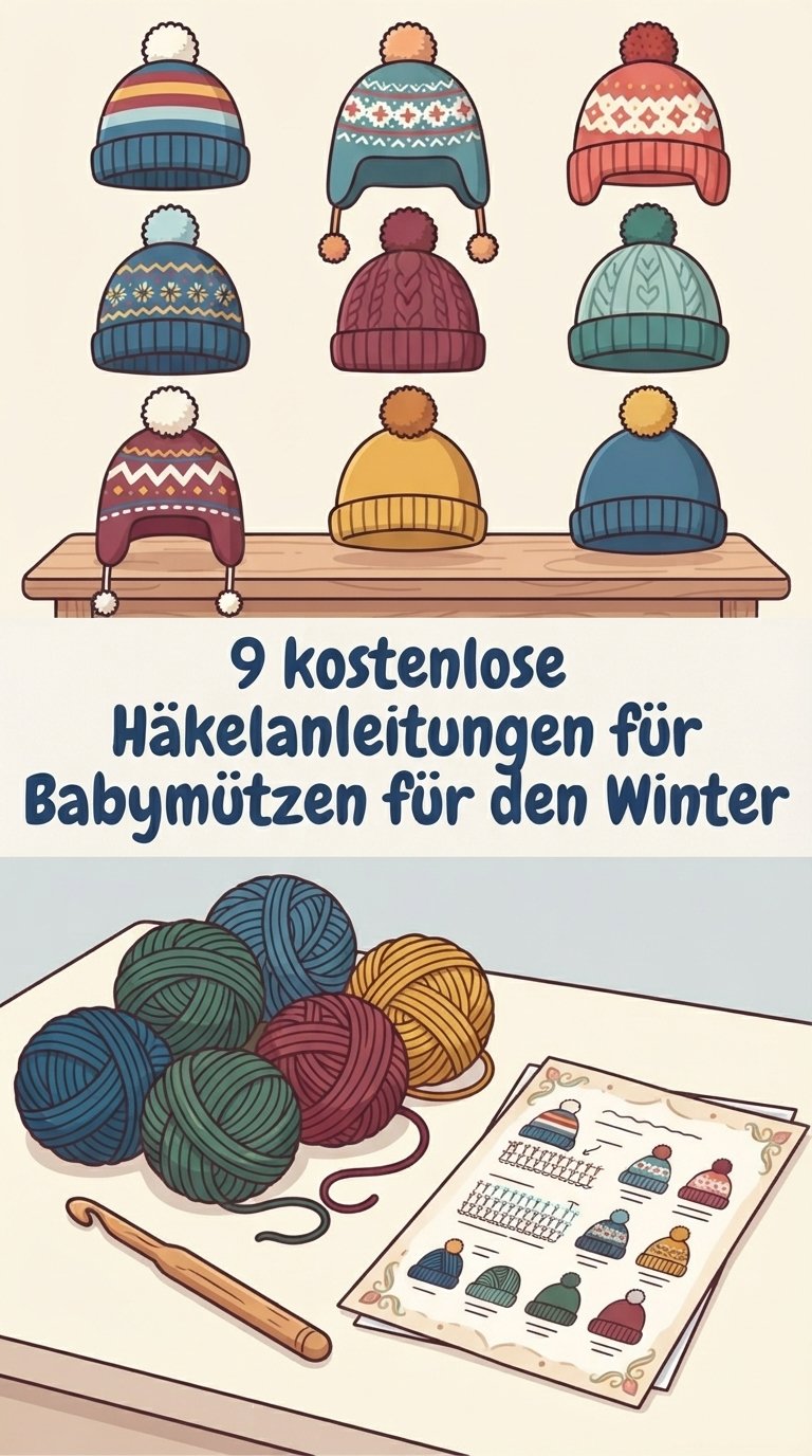 9 kostenlose Häkelanleitungen für Babymützen für den Winter content image