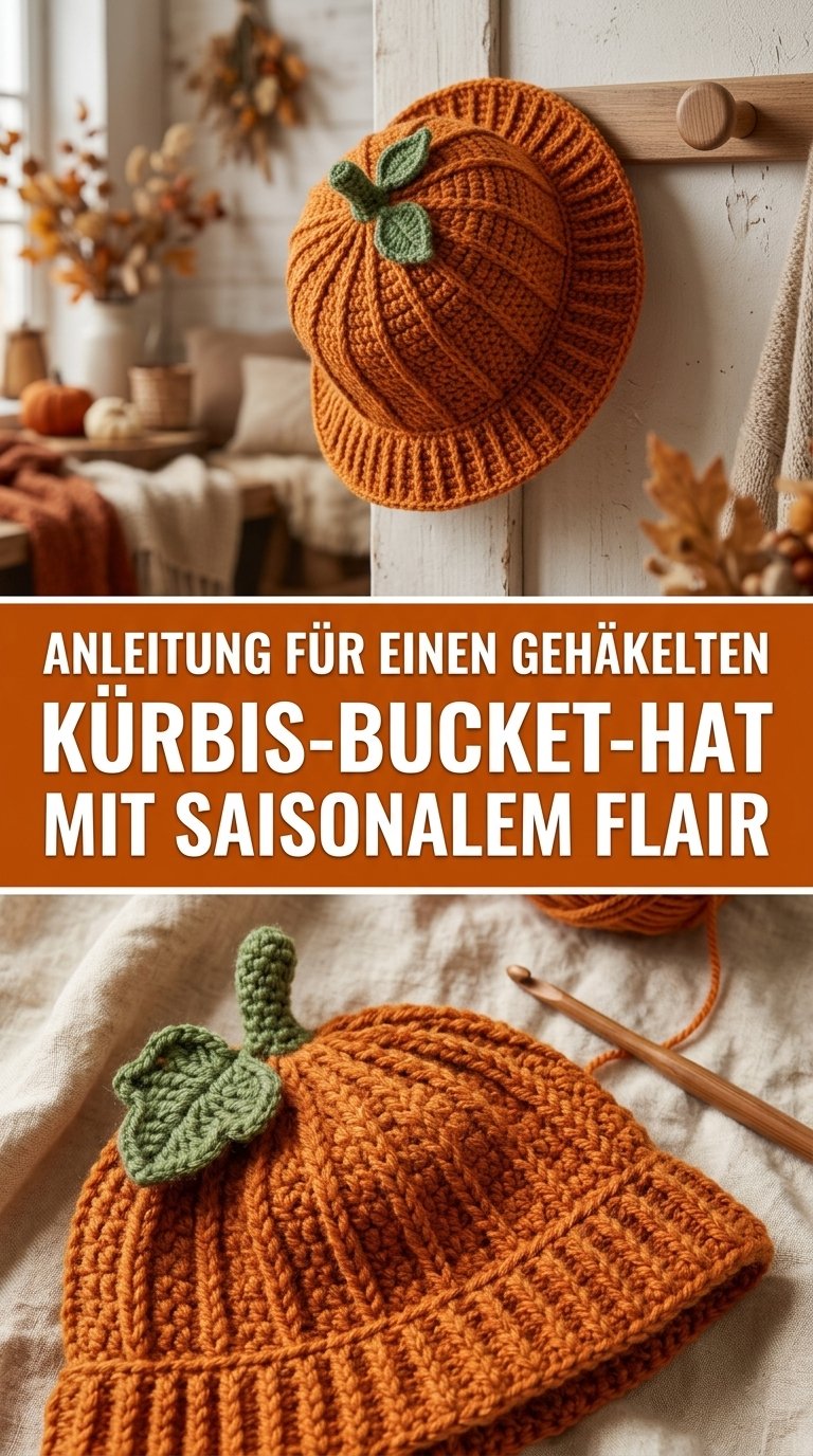Anleitung für einen gehäkelten Kürbis-Bucket-Hat mit saisonalem Flair image 2