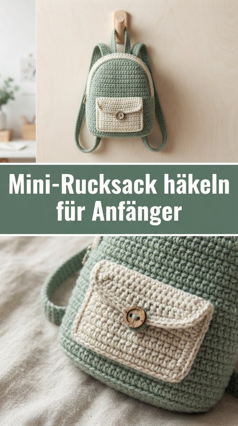 Mini-Rucksack häkeln für Anfänger content image