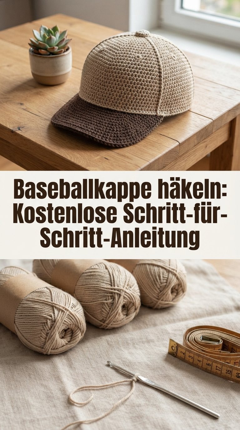 Baseballkappe häkeln: Kostenlose Schritt-für-Schritt-Anleitung content image