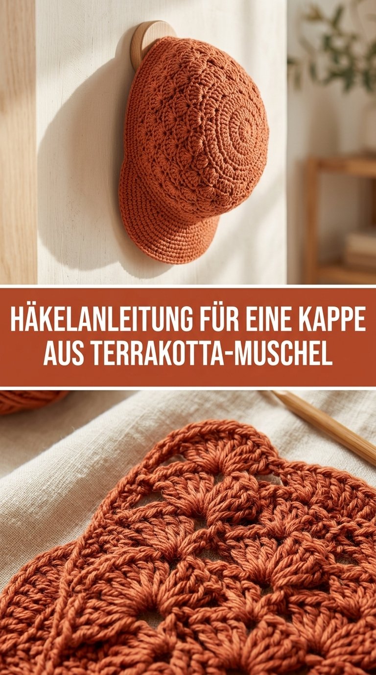 Häkelanleitung für eine Kappe aus Terrakotta-Muschel image 2