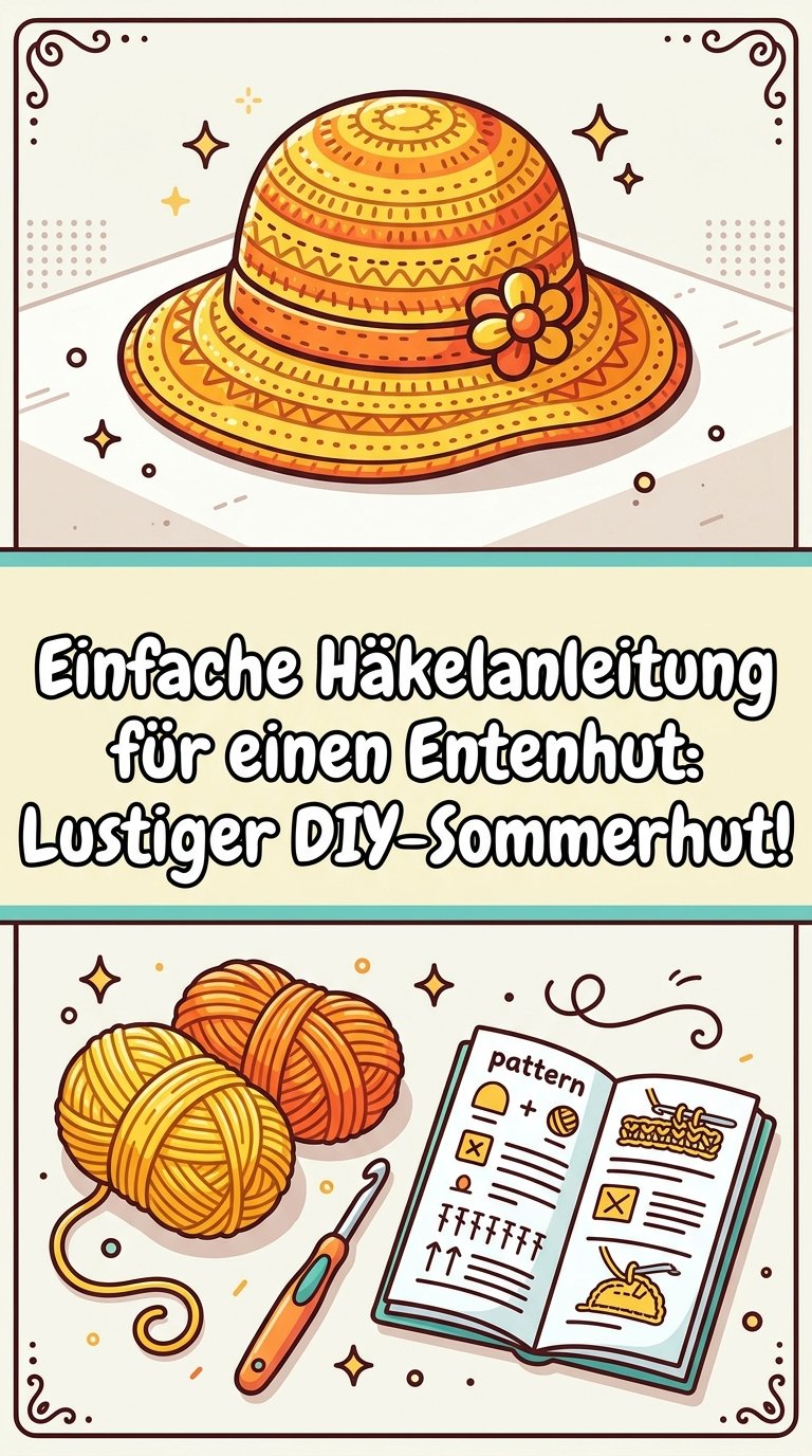 Einfache Häkelanleitung für einen Entenhut: Lustiger DIY-Sommerhut! content image