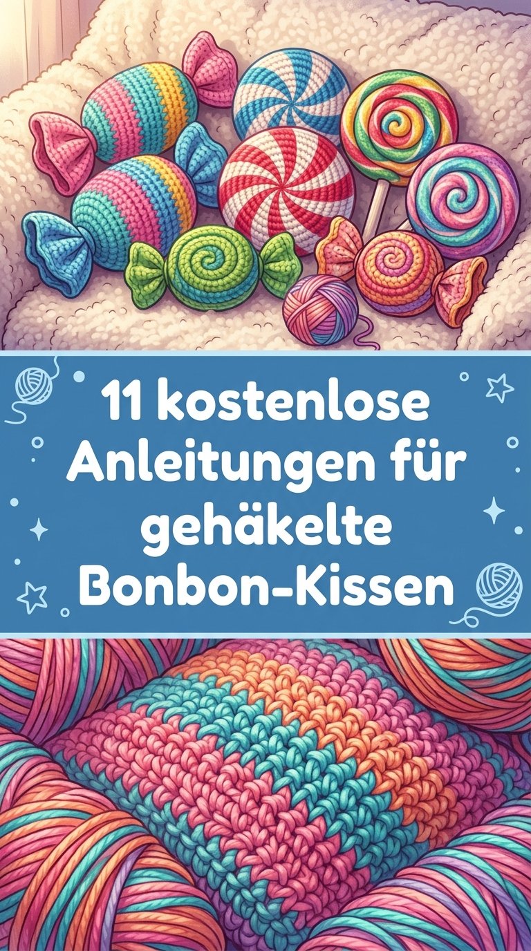 11 kostenlose Anleitungen für gehäkelte Bonbon-Kissen content image